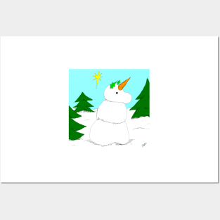 Snow Unicorn Posters and Art